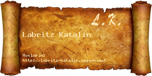 Labritz Katalin névjegykártya
